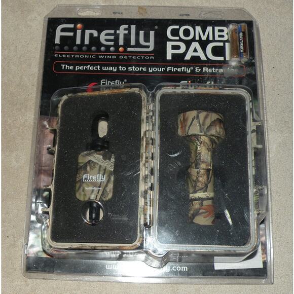 Firefly Combo Pack Electronic Wind Detector and Retractor In Case Camo NEW - Picture 1 of 2